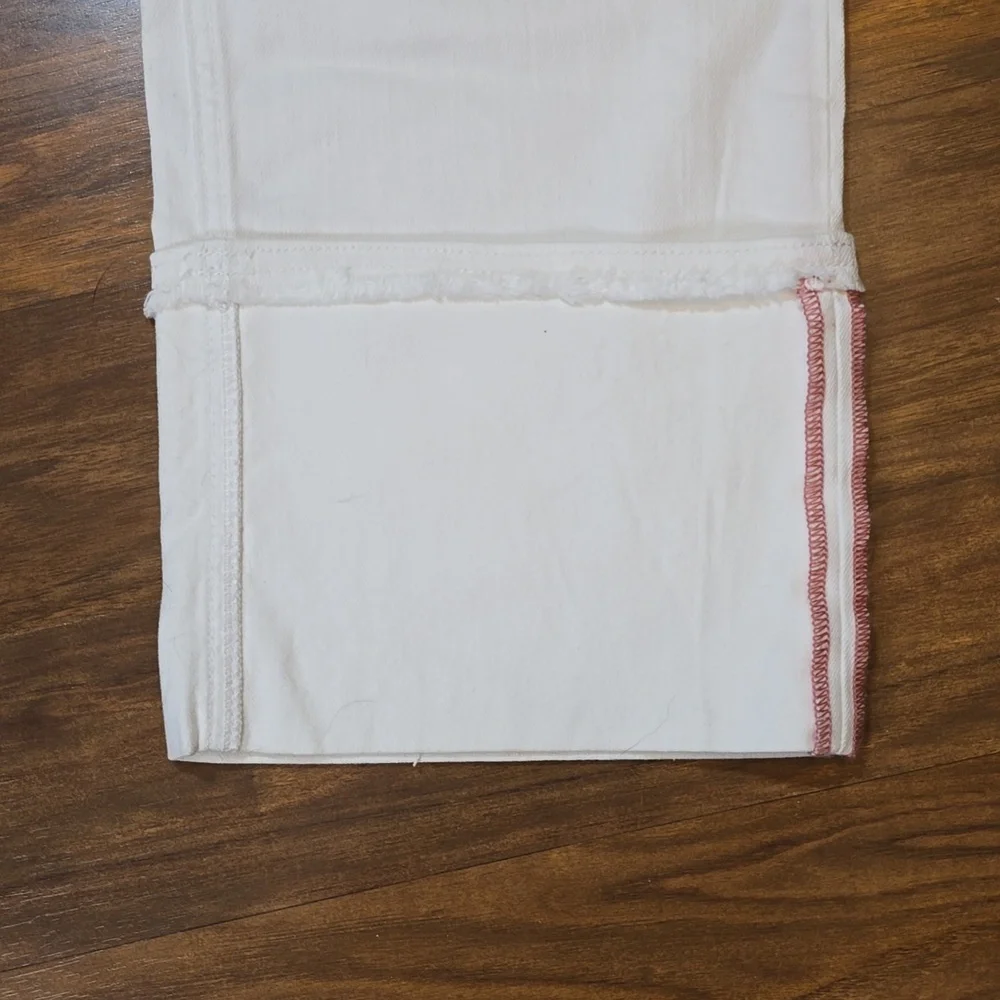 Pilcro and the Letterpress Cropped Off White Pants with Wide Cuff - Picture 3 of 11